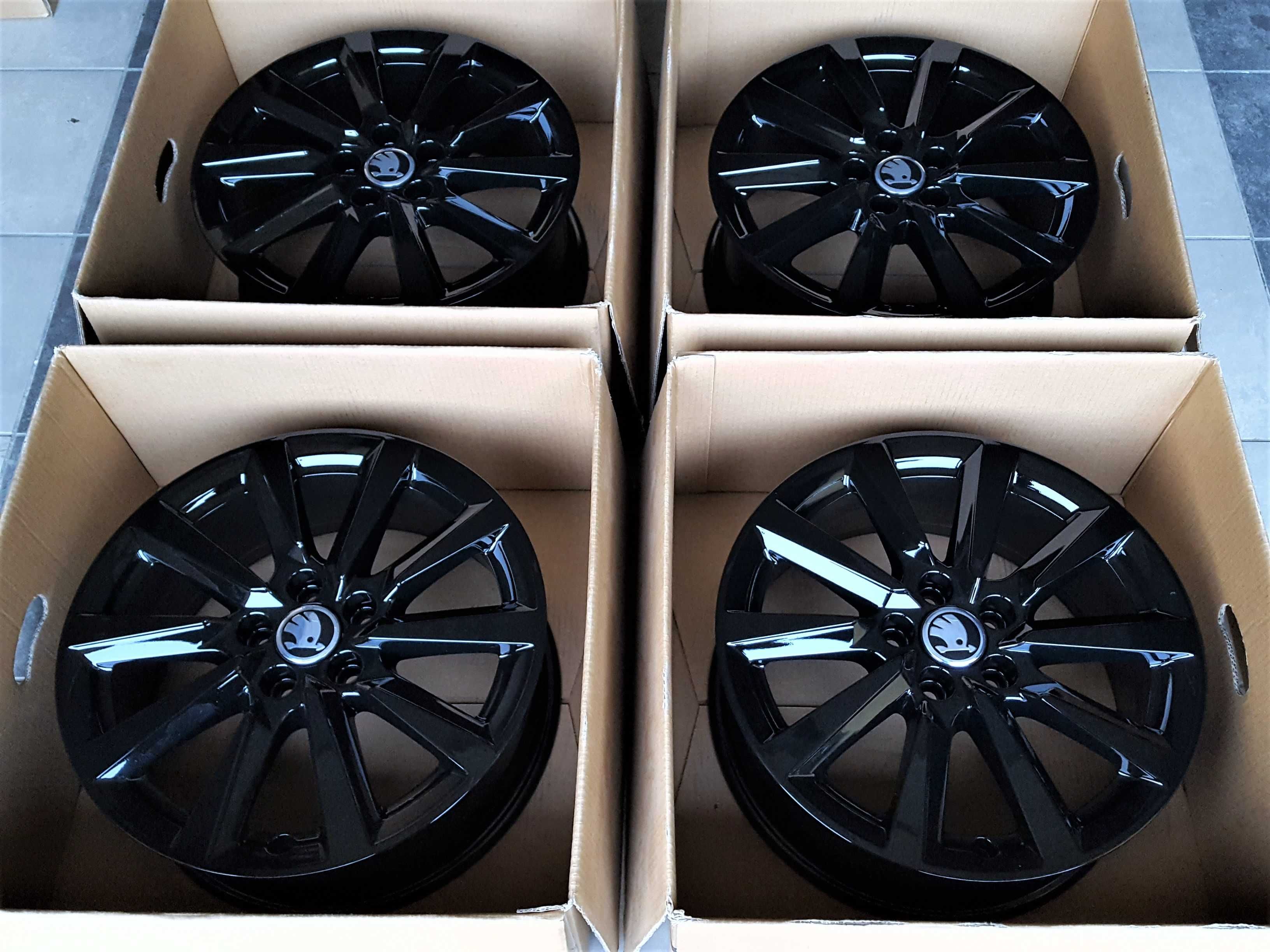 Alufelgi 16 5x100 Skoda Kamiq Scala Rapid Fabia Roomster Czarne ! 474#