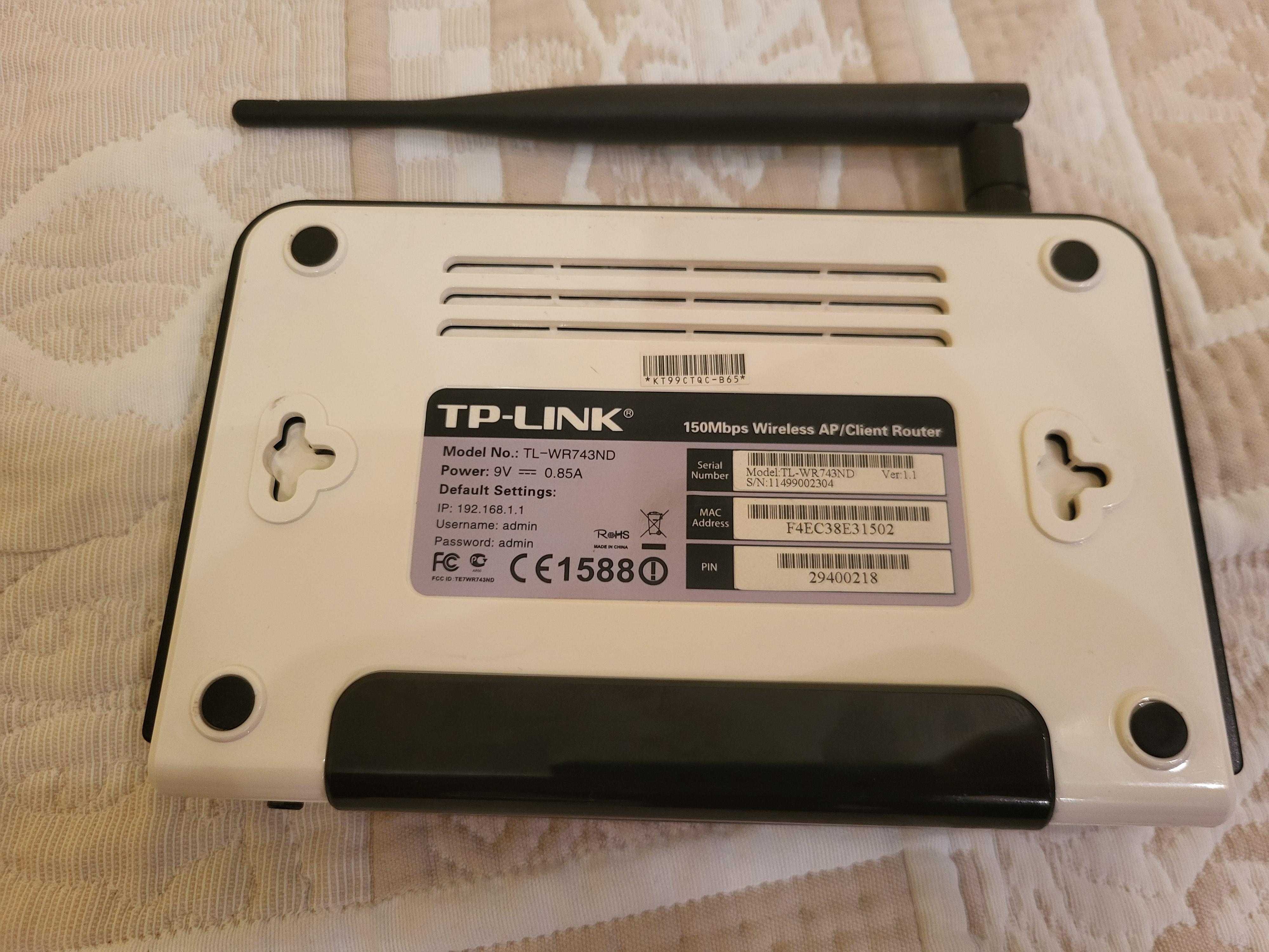 Router Wi-Fi TP-Link TL-WR743ND