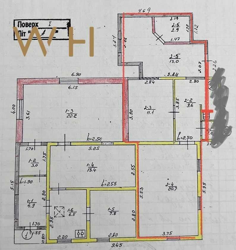 [Без %] Будинок (половина) 2к 58m², Соснова 8, Академ