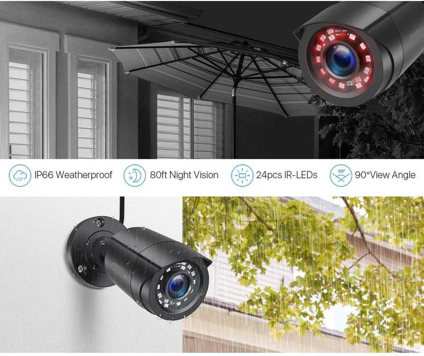 Kit Vídeo Vigilância 8 Camâras • 2MP Exterior • Sistema CCTV • NOVO