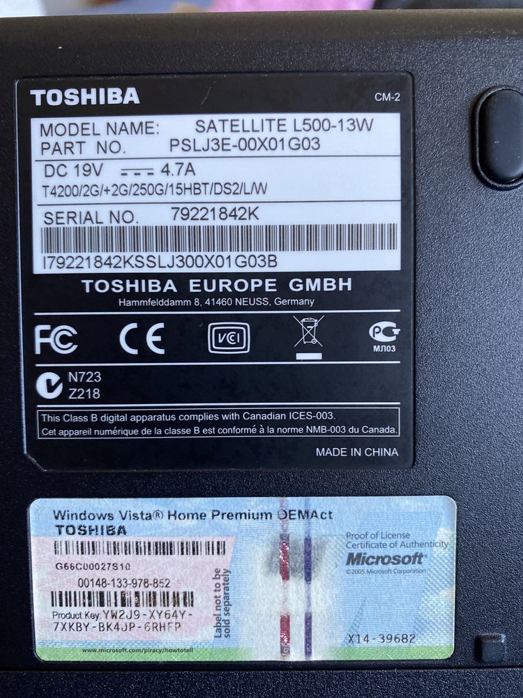 Portatil Toshiba + Hp