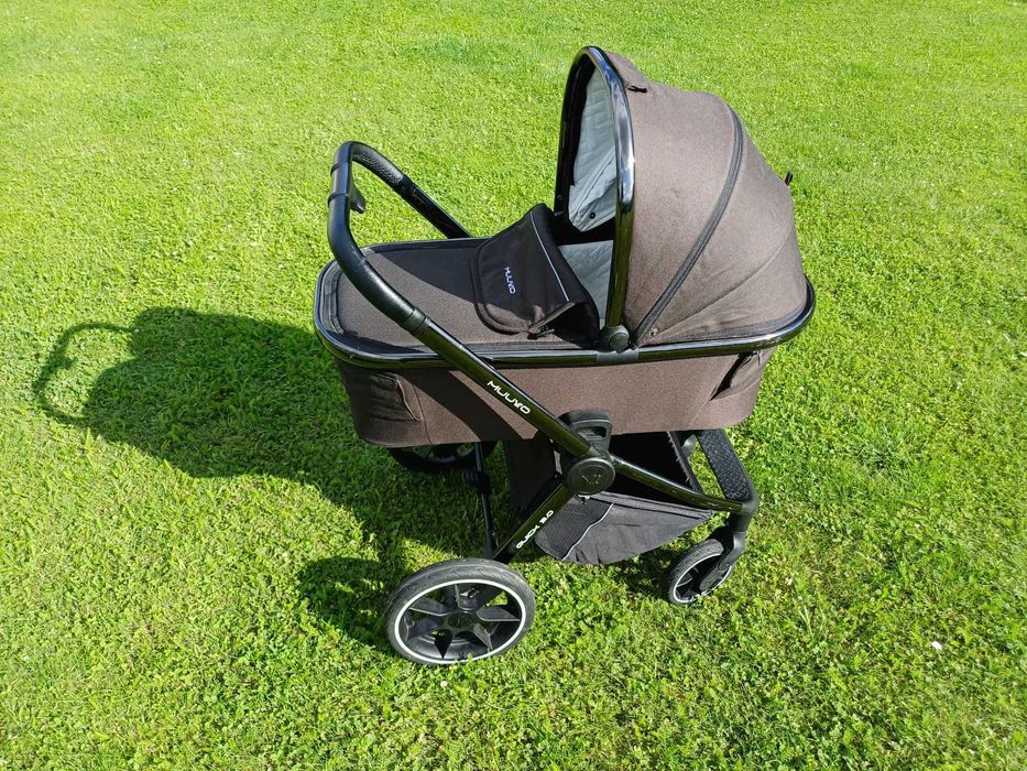 Wózek Muuvo 3.0 BLACK CHROME gondola XL+spacerówka+ akcesoria