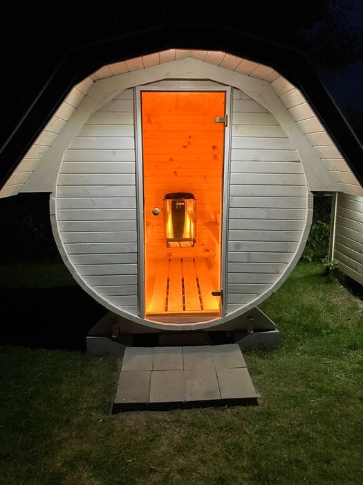 Sauna ogrodowa Beczka FULL ZESTAW 2x2