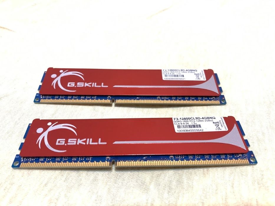 Оперативка для ПК 4Gb Kit (2x2Gb) G.Skill DDR3 PC3 12800 1600MHz бу