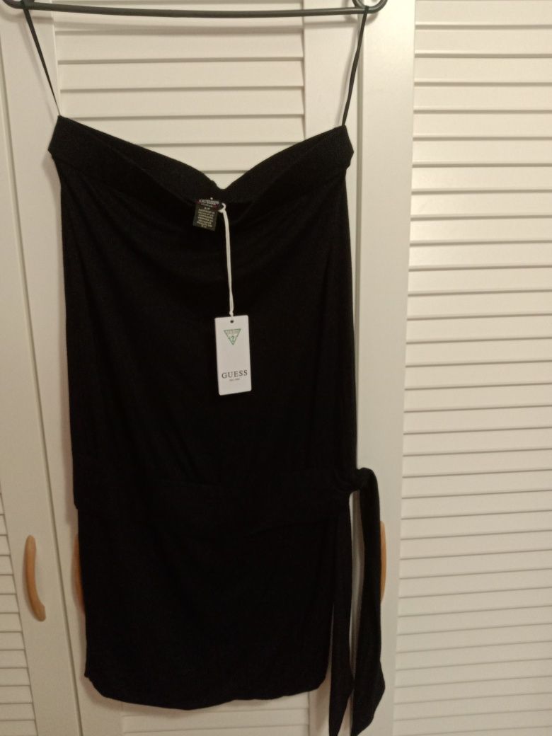 Spódnica Guess sukienka bluzka czarna damska młodzieżowa kratka czerwo