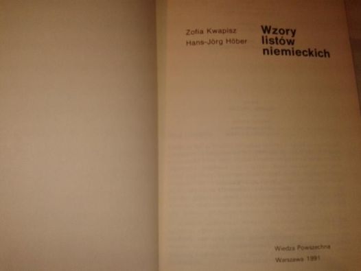 Z.Kwapisz, H.J.Hober Wzory listów niemieckich