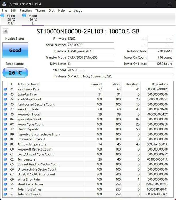 Жорсткий Диск Seagate IronWolf Pro 10TB SATA III (ST10000NE0008)