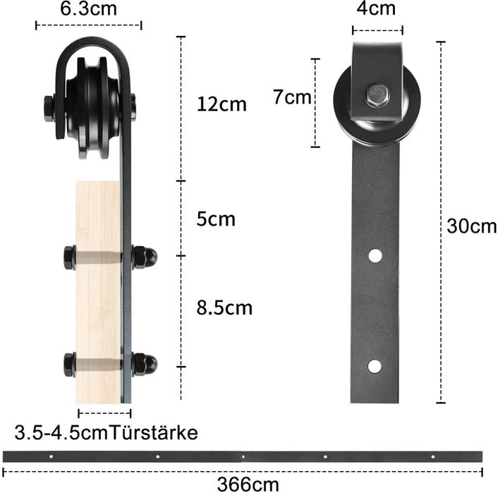 Zestaw do montażu drzwi przesuwnych