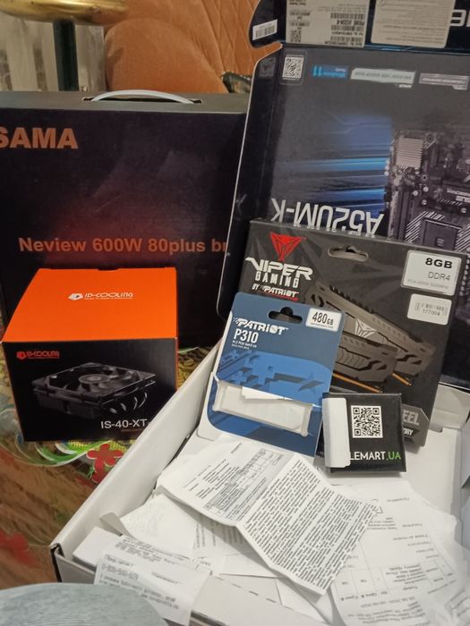 Ігровий ПК комп'ютер АМ4 Ryzen 5 5500/rx 5600xt/m2 480g/DDR 4 16g/ARGB