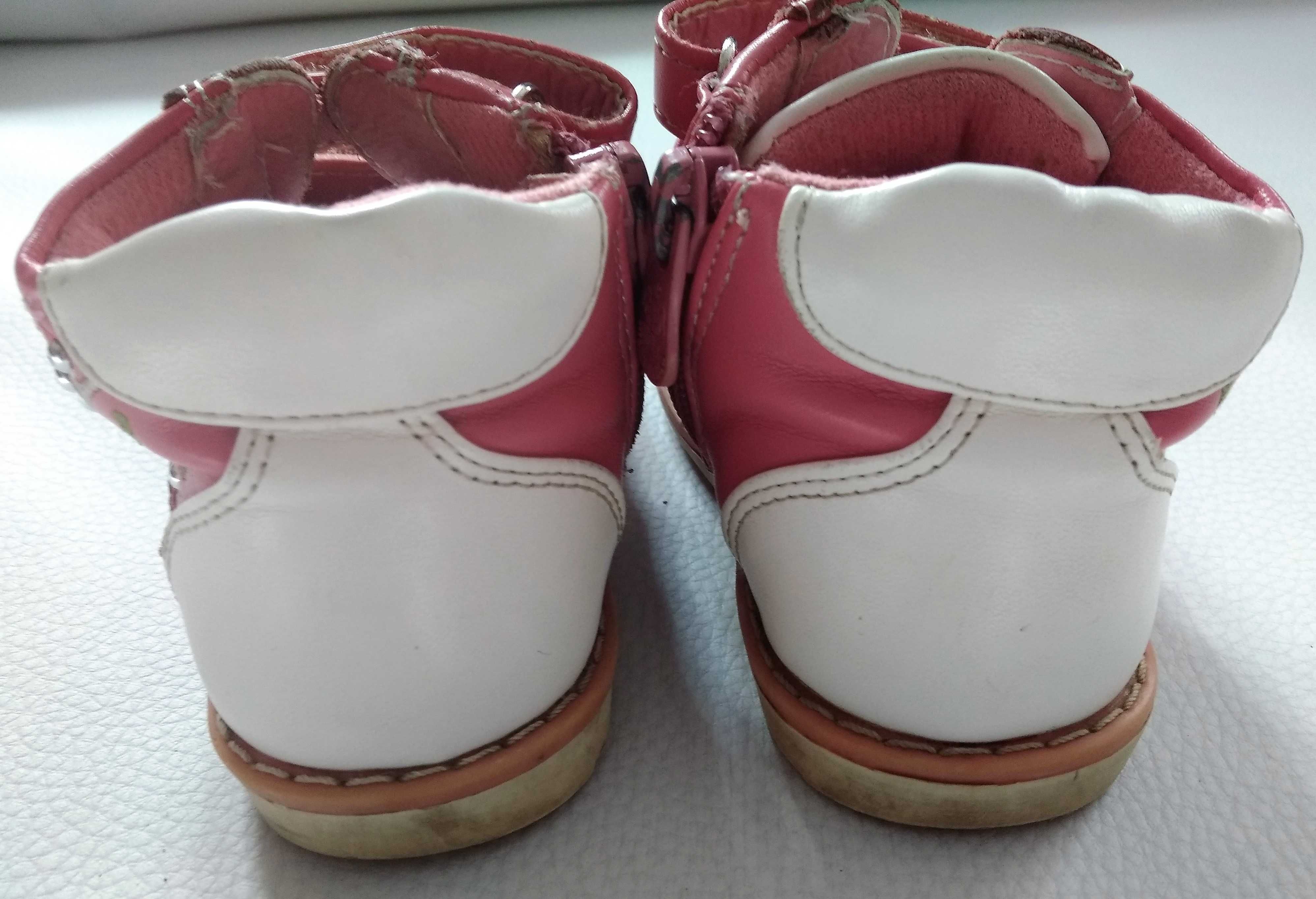Рожево-білі черевики Шалунишка ортопед р.21