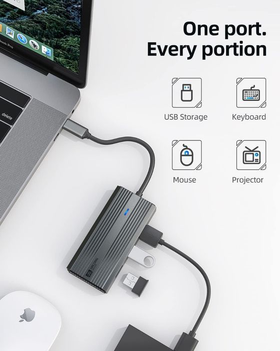 San Zang Szpw-6P Hub Usb 3X Usb 3.0 2X Usb C 1X Hdmi