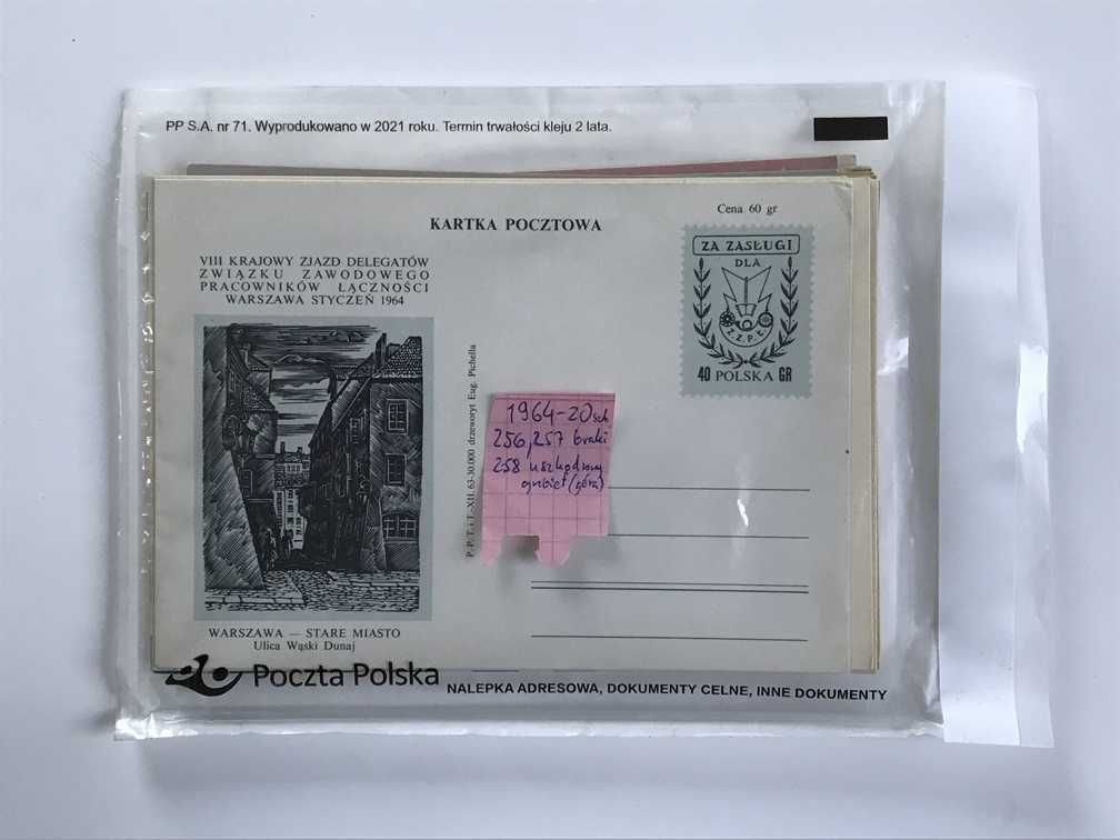 Karty pocztowe Cp czyste ** Całostki Pocztowe 1964 | 20 sztuk