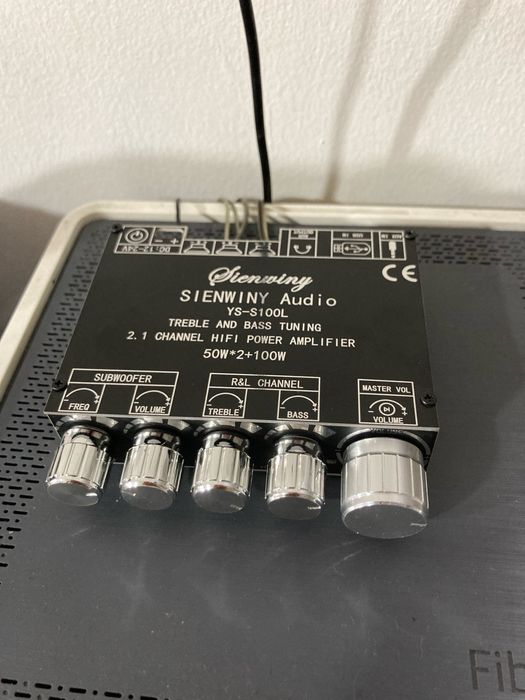 YS-S100L усилитель мощности 2*50+100 W сабвуфер. Bluetooth 5.0. тембр