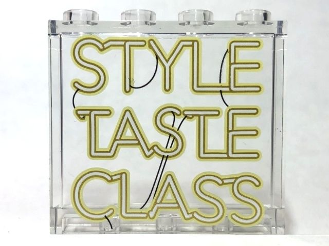 LEGO 60581pb193 Panel 1 x 4 x 3  NEON STYLE TASTE CLASS