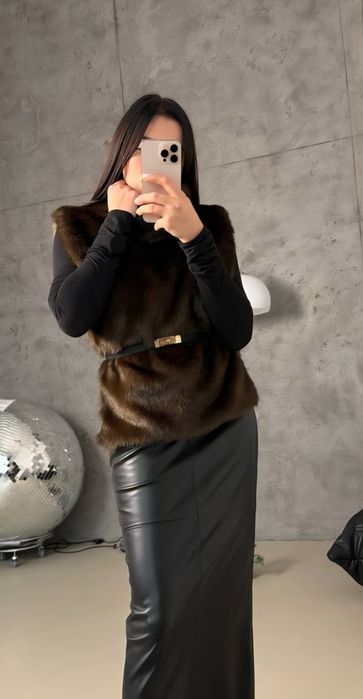 Манішка з екохутра, манишка , пов'язка на голову з хутра