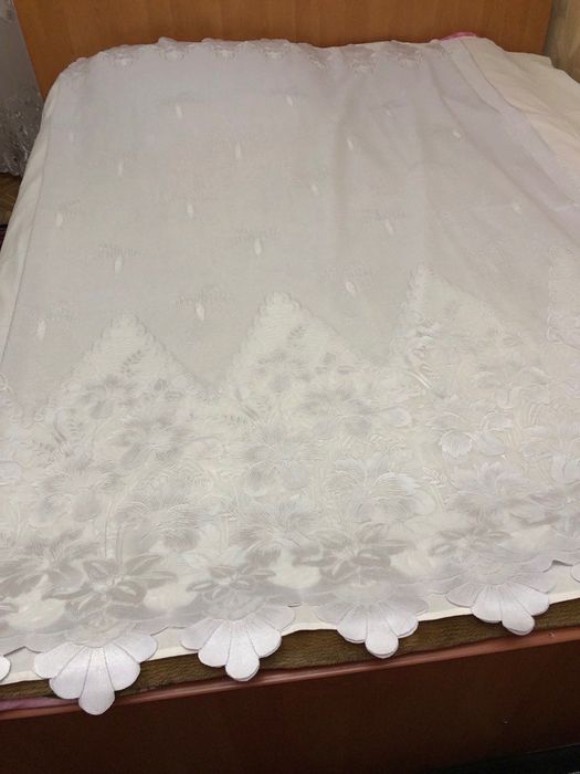 Тюль белая под прищепки 1,9м*2,5м / 1,9*2,1м