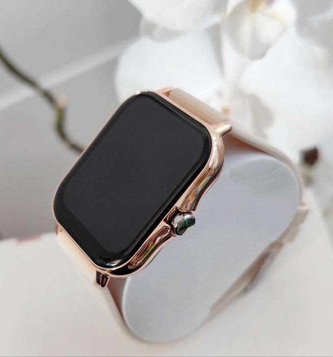 Śliczny Złoty Damski Zegarek Smartwatch