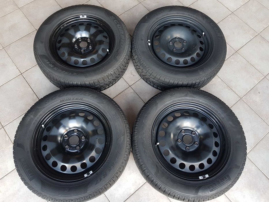 Koła zimowe VW Tiguan 6,5x17 et38 5x112 opony 215/65/17 Pirelli 2017
