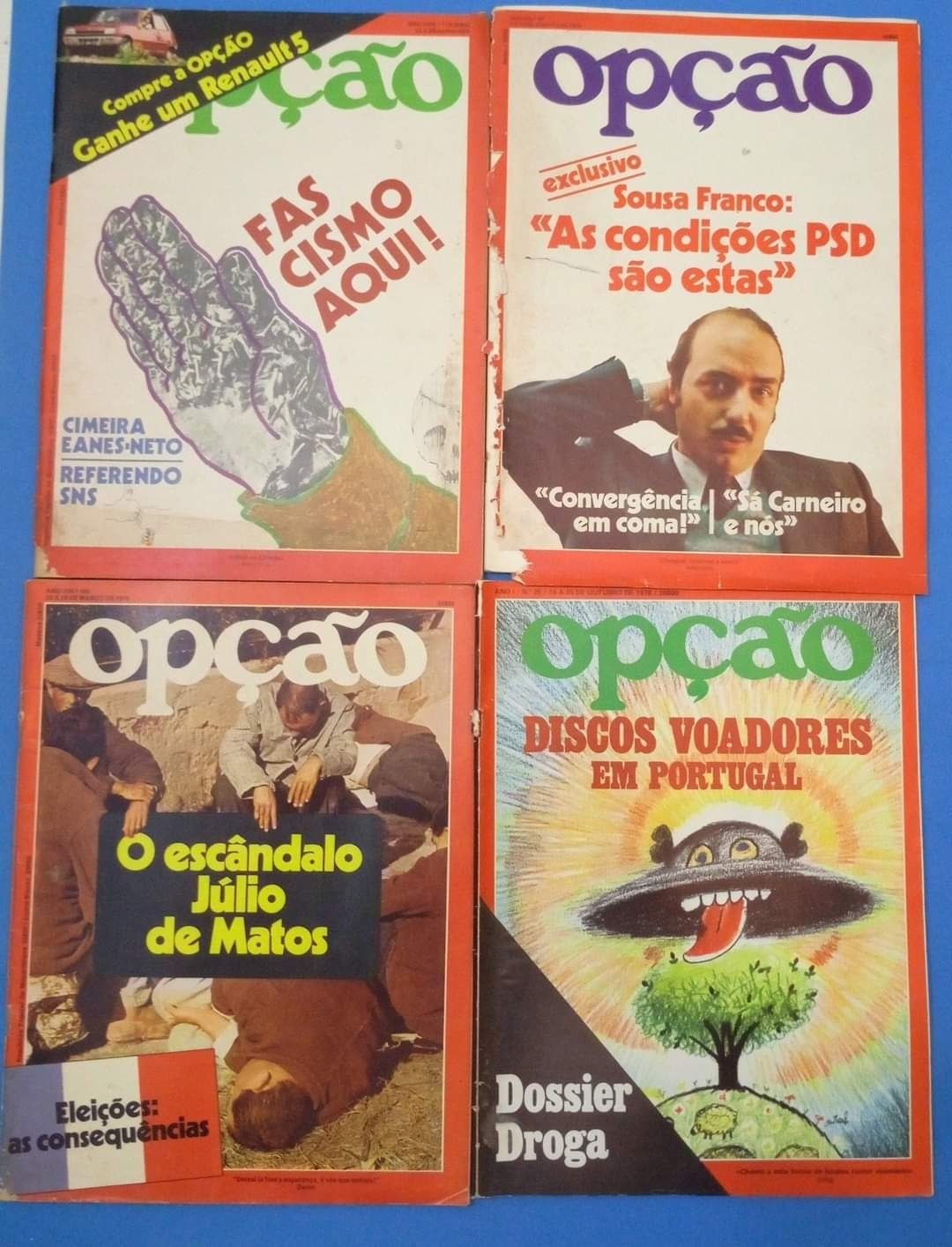 60  revistas OPÇÃO anos 70. 30€