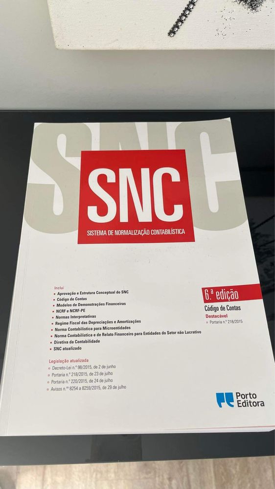Livro SNC com código de contas