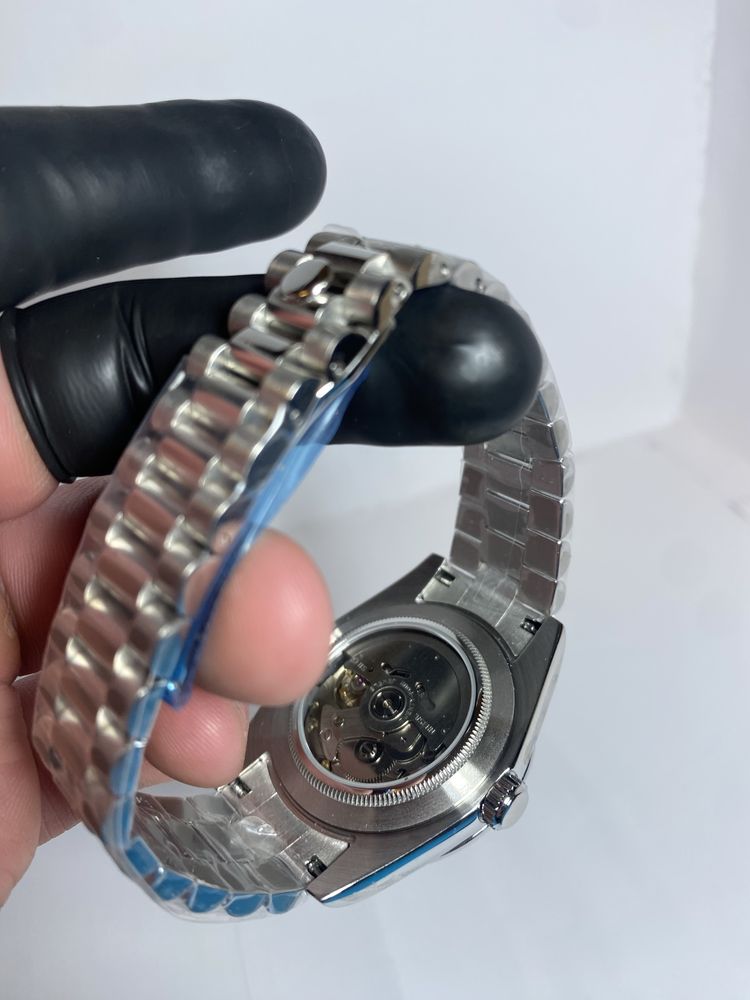 Zegarek automatyczny Seiko mod datejust wysadzany cyrkoniami nh35