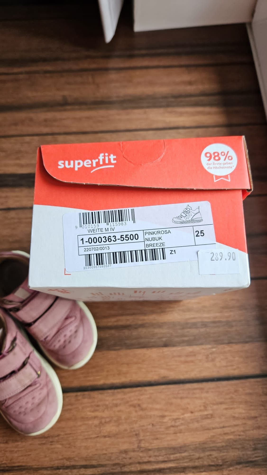 Buty dziecięce Superfit, pink/rose, rozmiar 25