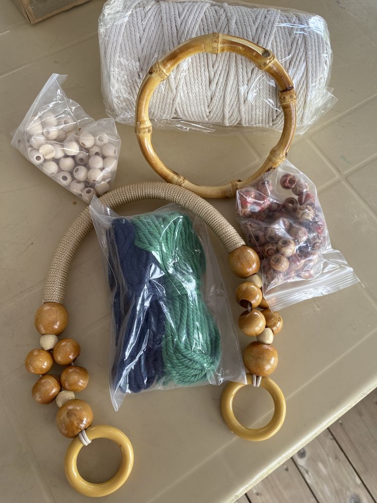 zestaw do robienia makramy diy sznurek koraliki