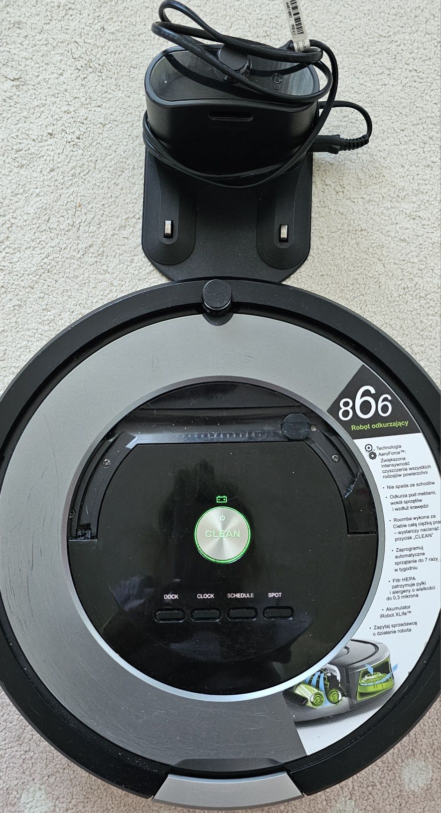 Irobot roomba 866 +irobot braava Turbo Charge Cradle