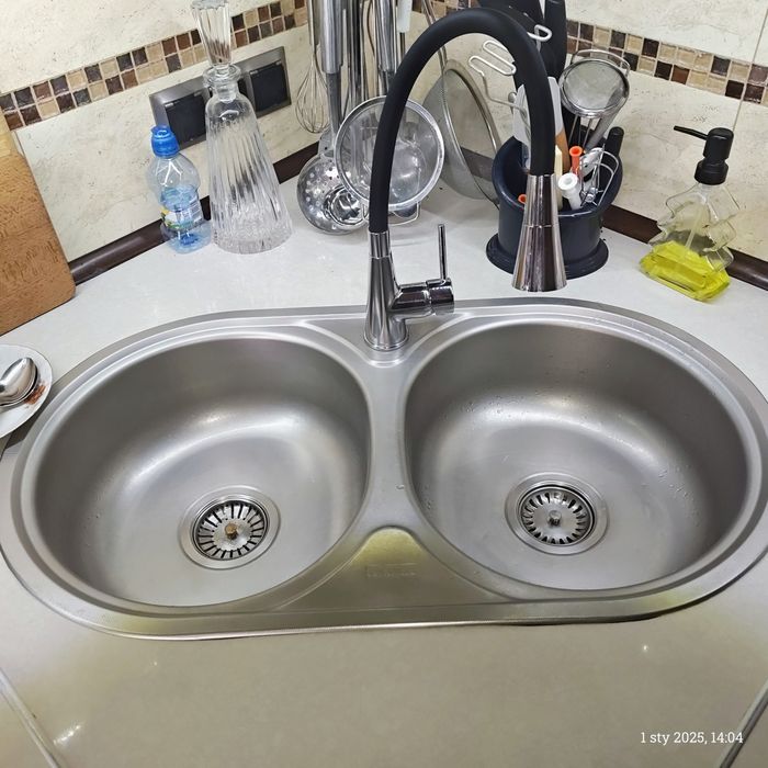 Zlew nierdzewny Franke z bateria