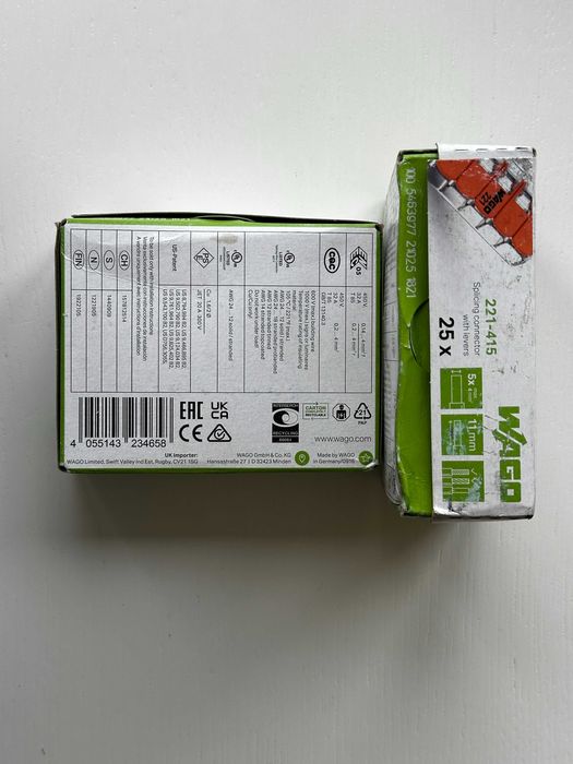 Клеми WAGO 221-413 та 221-415