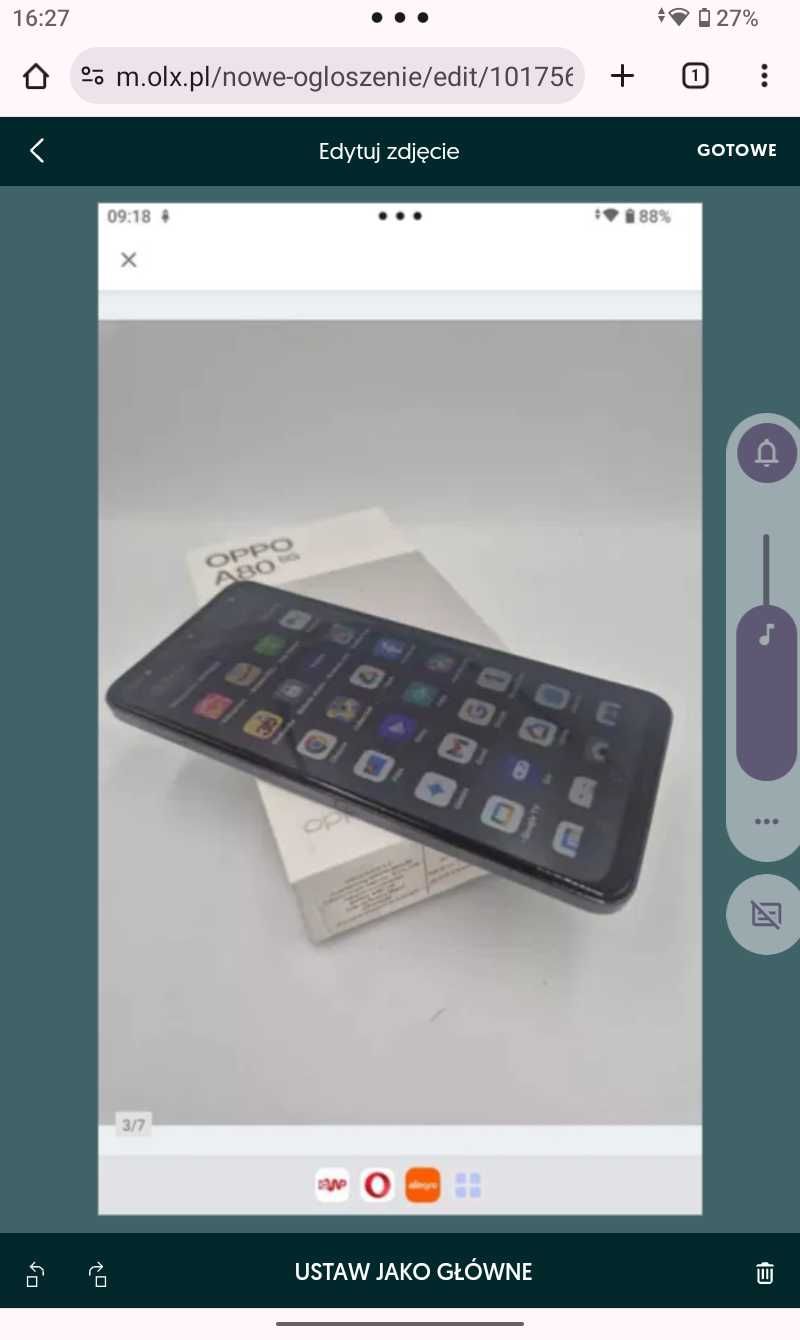 ELEGANCKI OPPO A80 5G. Gwarancja producenta. Pamięć 8|256gb.