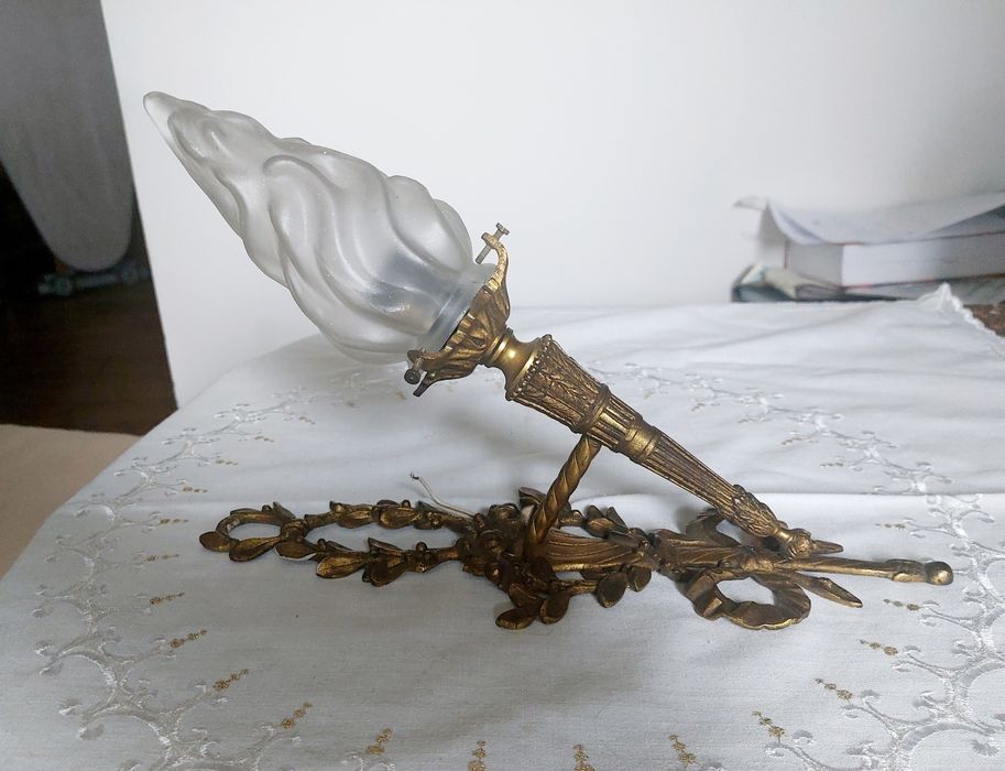 Bardzi stary kinkiet, duży  , pochodnia