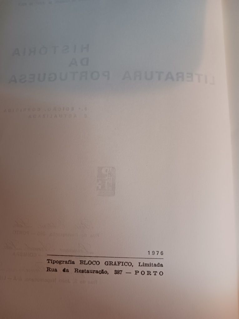 História da Literatura Portuguesa - sec. XX (1976) 9° edição