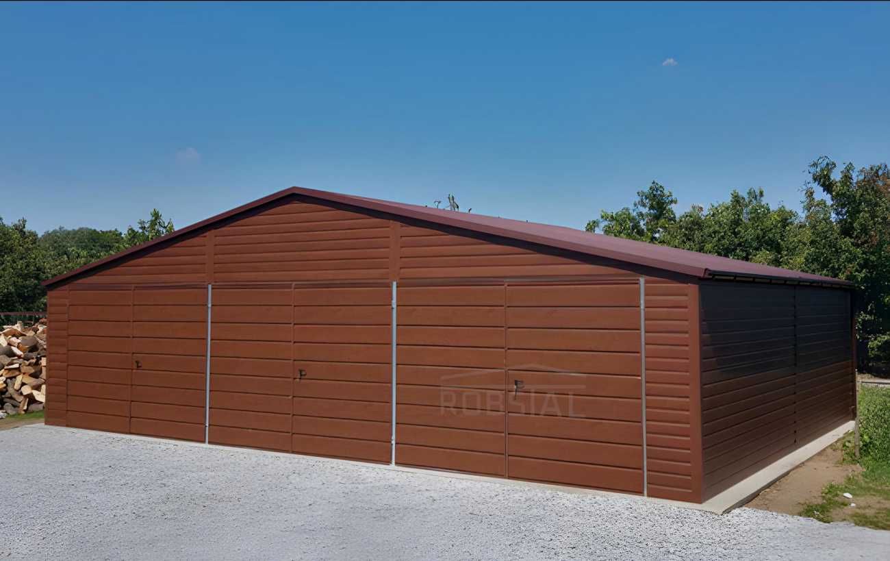 Garaż 3-stanowiskowy Drewnopodobny 9x6 Premium  Solidna Konstrukcja