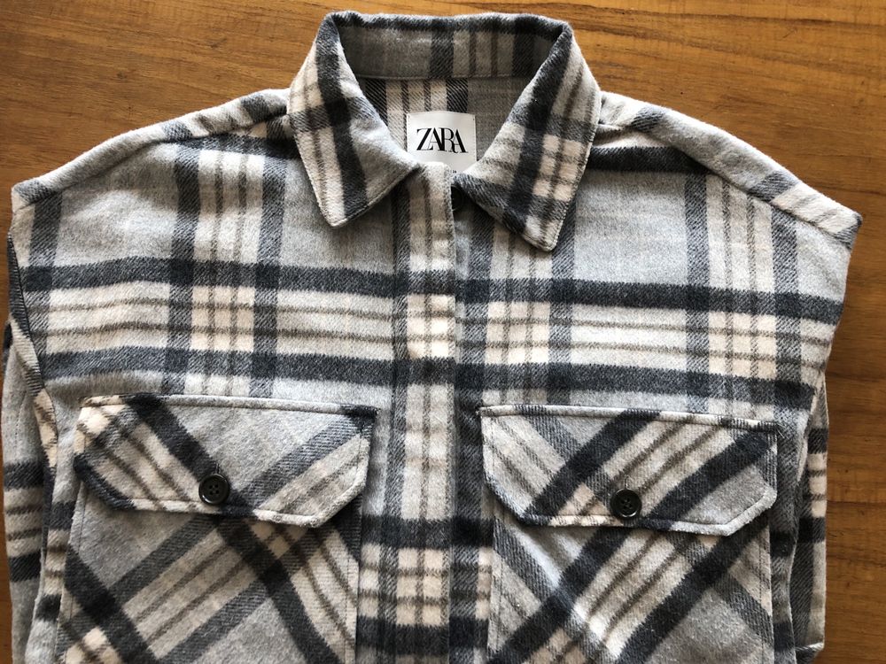 Camisa, de xadrez, tamanho XS. Zara