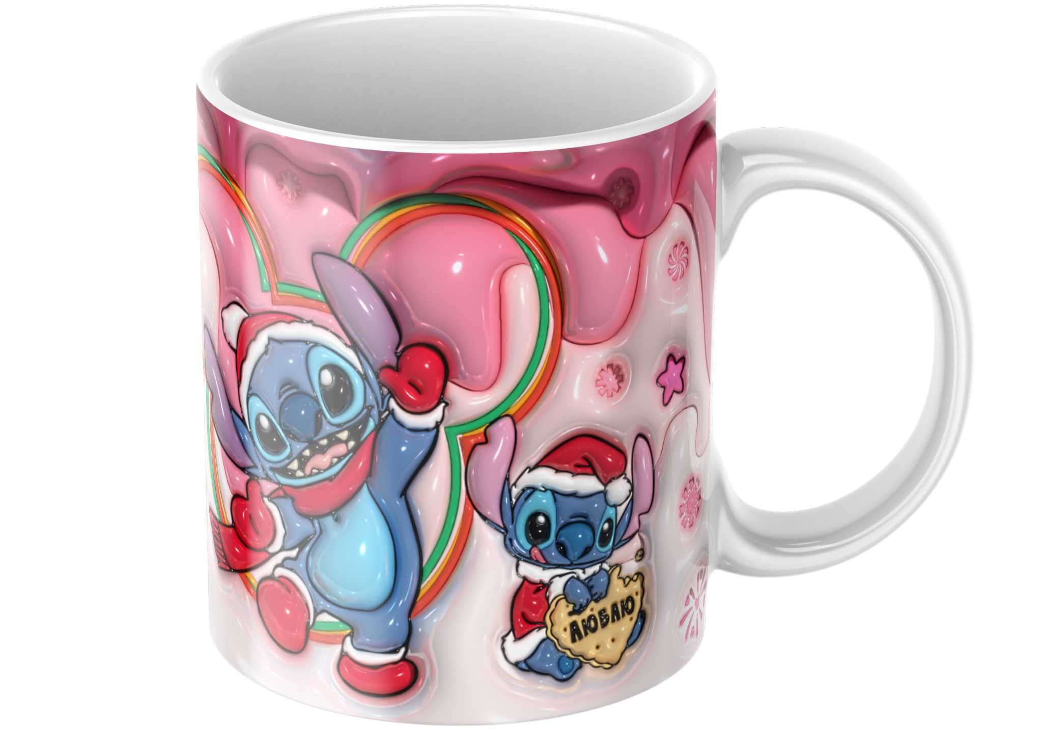 Świąteczny Kubek 3D Disney, Stitch - Idealny Na Prezent - HIT