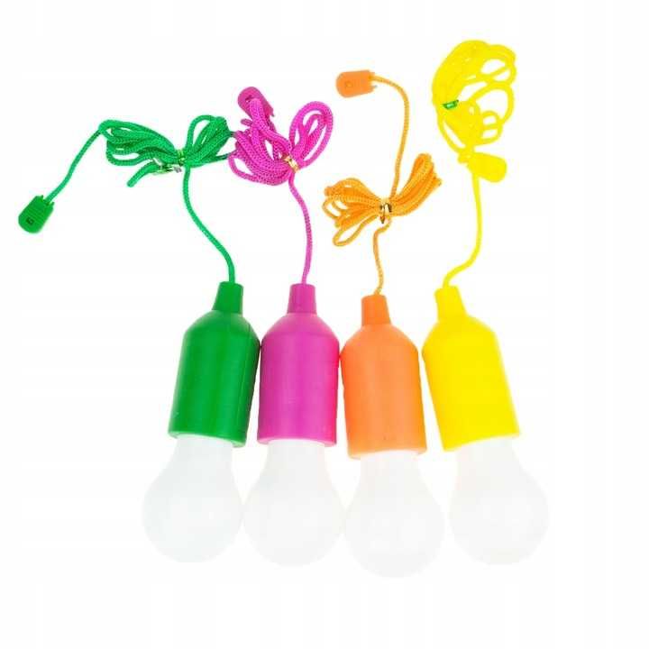 Lampki nocne podwórkowe LED żarówki na baterie 4sz