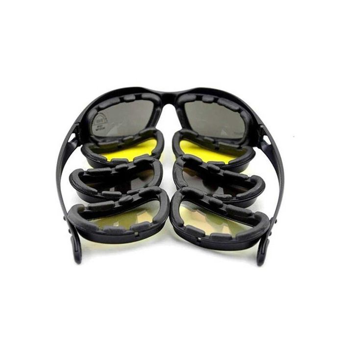 Óculos tácticos 4 Lentes intercambiáveis anti UV polarizados