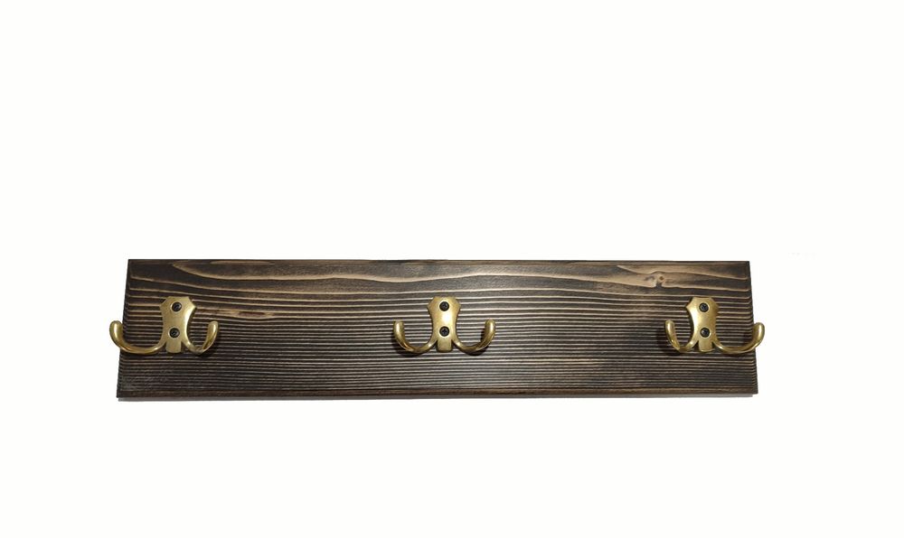 Вішалка для одягу з натуральної деревини в стилі лофт