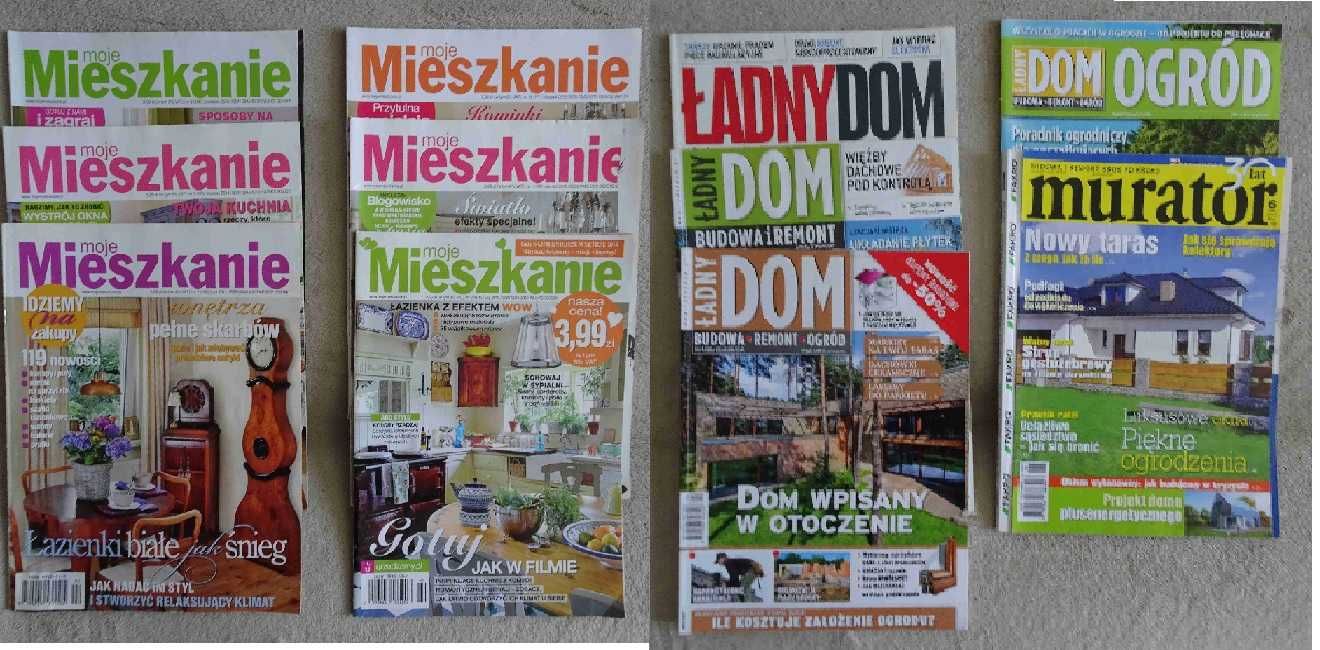 Gazety o mieszkaniach-budownictwie- 11 egz.-Moje mieszkanie, Ładny dom