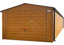 Garaż Blaszany 4X12M Brama Uchylna Drzwi 2X Okno Rynny Dwuspad  Nb377