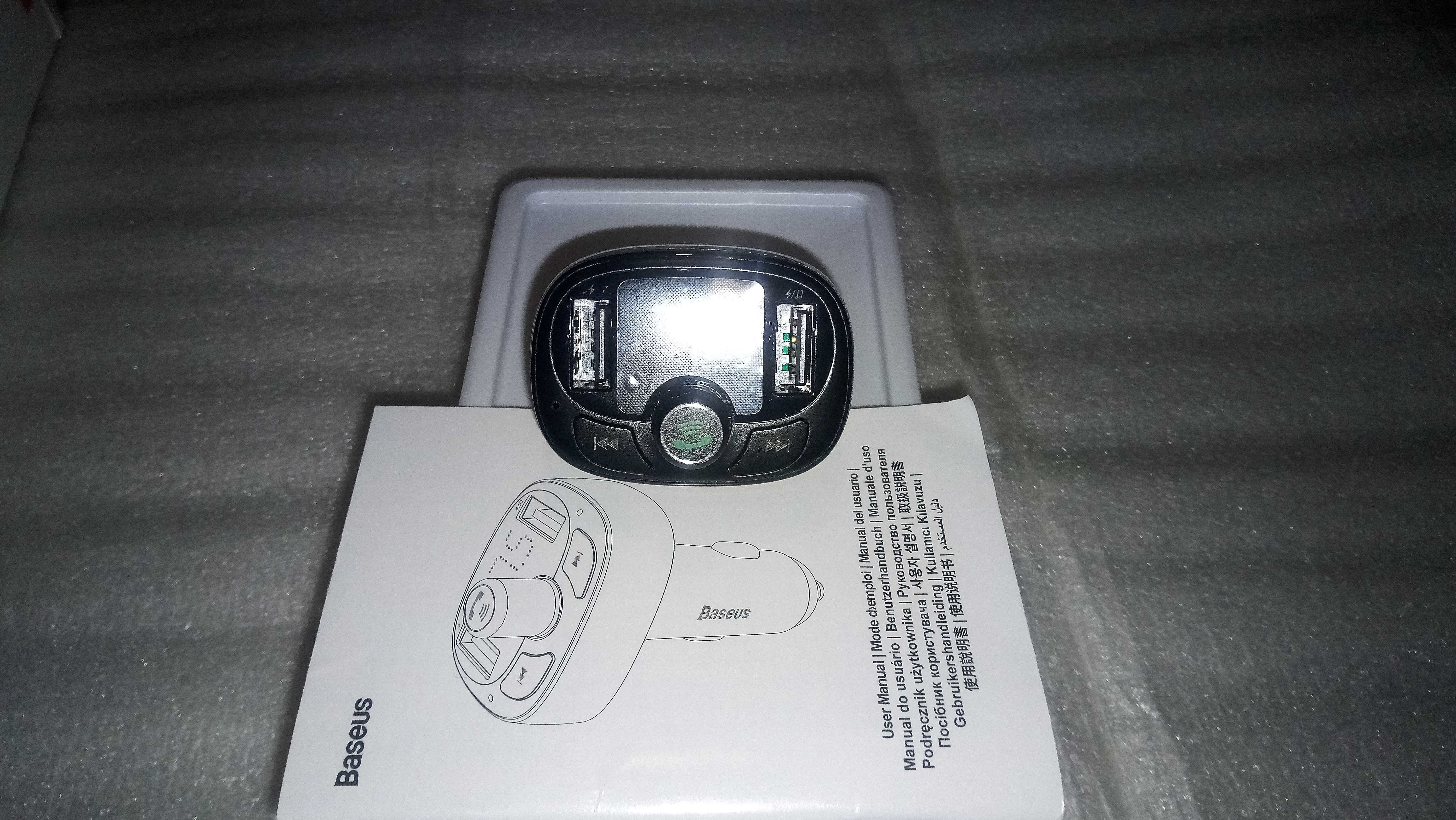 FM Transmitter BASEUS BS09A  2.4A 2USB black