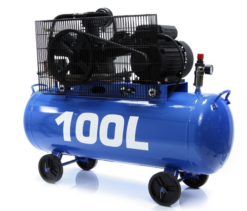 Kompresor Sprężarka 100L 400V 360L/min 3 TŁOKI + PIASKARKA 19 L + WĄŻ