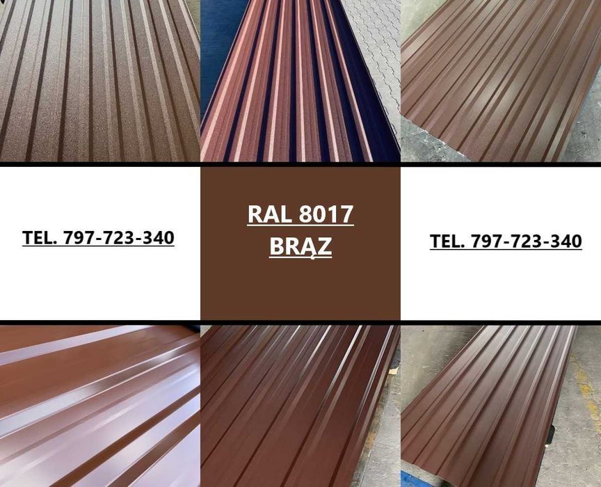 Blacha trapezowa T18 kolor BRĄZOWY RAL 8017 dostawa na cały kraj!