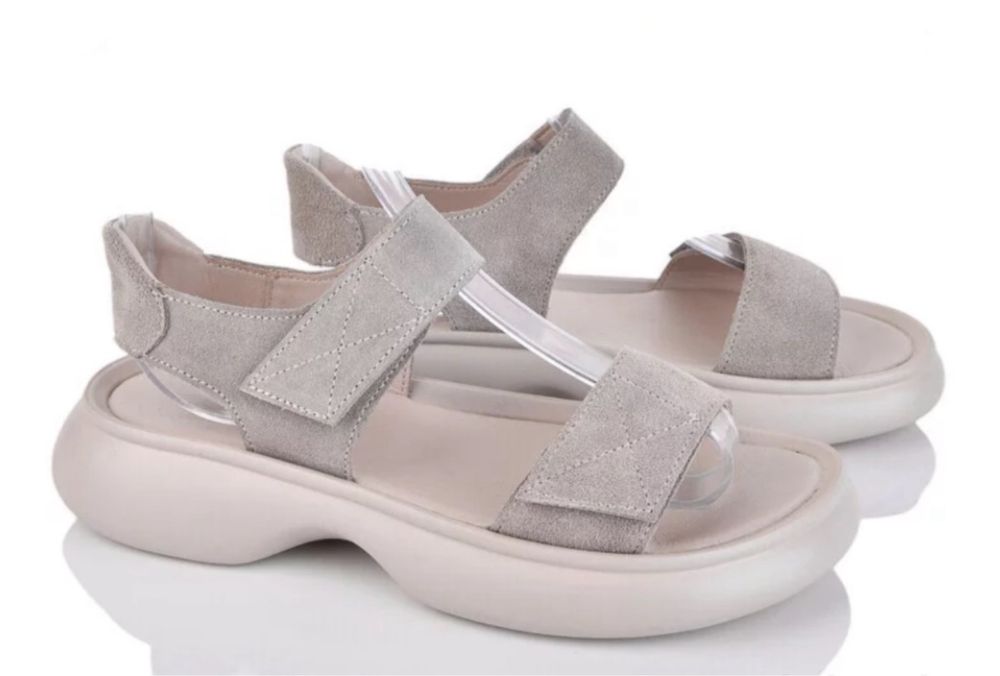 Босоніжки натуральний замш