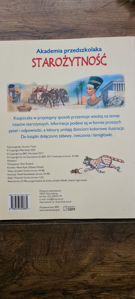 Akademia Przedszkolaka , Starożytność, zabawy, ćwiczenia, łamigłówki