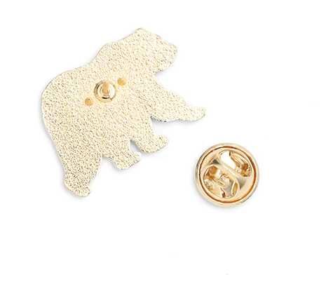 Piękna odznaka - broszka - Biały Lis. Emalia