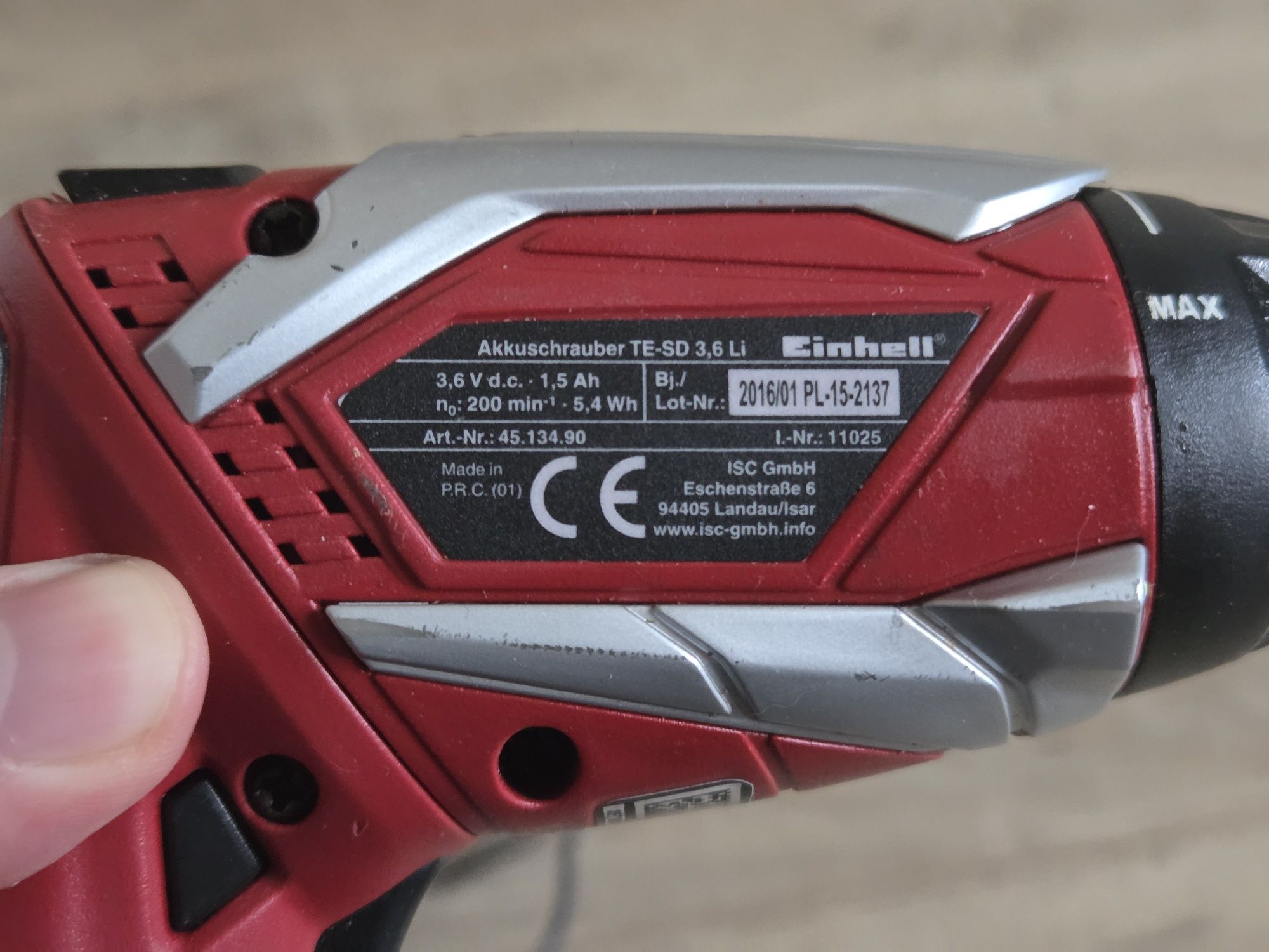 Bezprzewodowa Wkrętarka Einhell TE-SD 3,6 Li