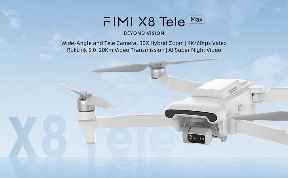 Дрон FIMI X8 TELE, зум 30X + сумка + запасной аккумулятор