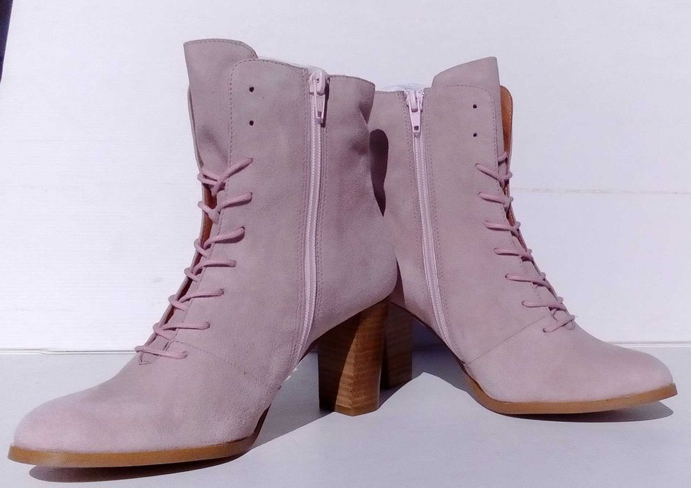 Nº37 Botim Cor de Rosa Camurça Novo Fabricado em Portugal